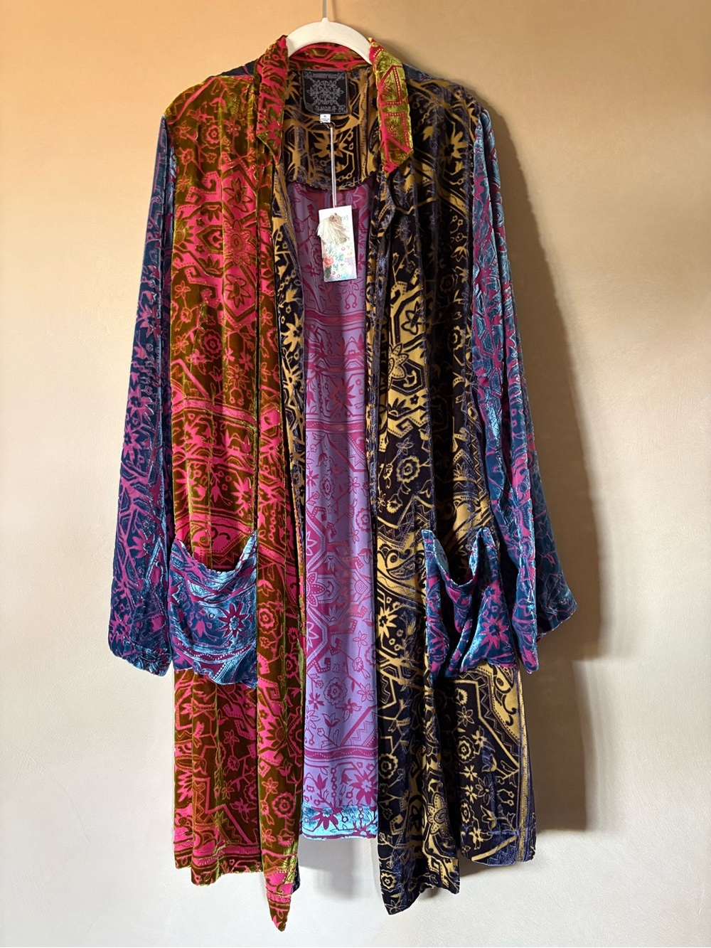 NWT Johnny Was Jade Leonara Velvet Burnout Duster